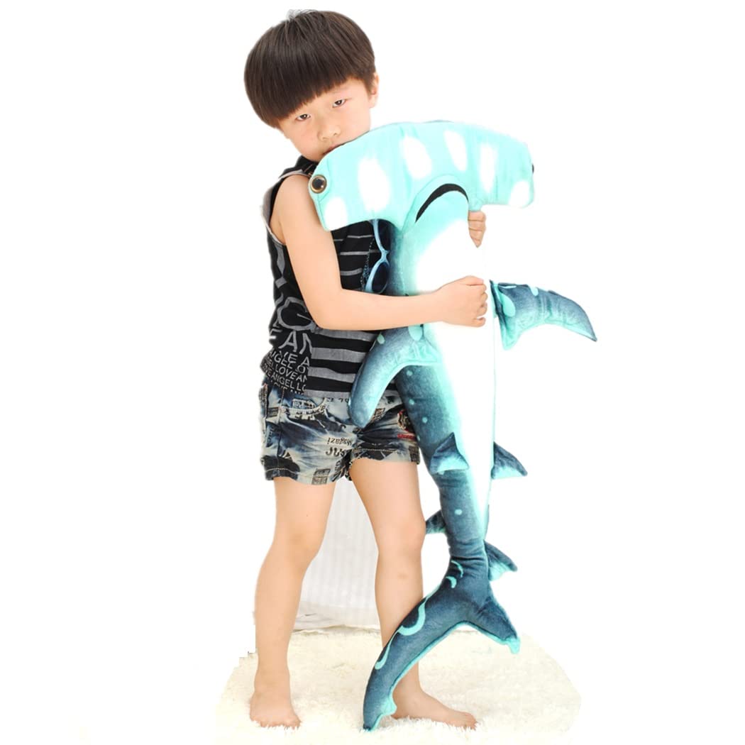 Bansusu 39 Inch Plush Hammerhead Shark Soft Stuffed Marine Wild Animals Toy Gift for Boys and Girls