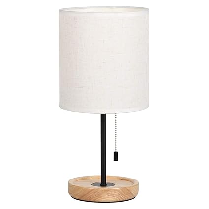 Minimalist Table Lamp With Fabric Shade Modern Night Lamp
