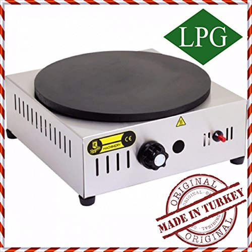 Non-Stick TEFLON COATED COOKER 16 '' 40 cm Commercial PROPANE GAS Crepe Pancake Griddle Maker PROFESSIONAL Machine PROPAN ( LPG ) - Thumbnail 4