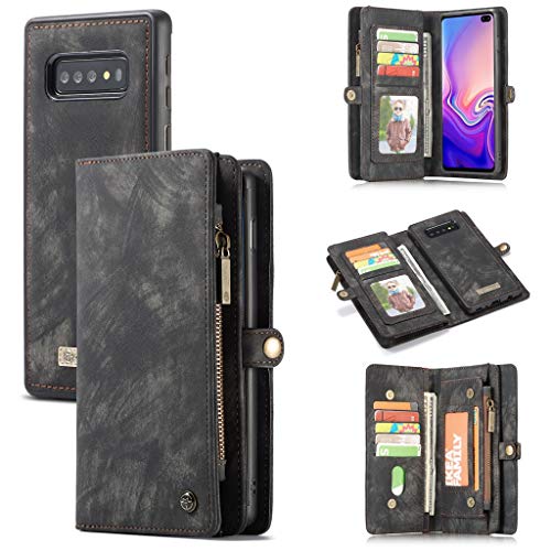 MatureGirl for Samsung S10e Case Magnetic Adsorption Metal Bumper Glass Case Cover Fits Samsung Galaxy S10e 5.8 inch (Black)