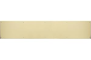 BRASS Accents A09-P0830-628 8" x 30" Polished Brass-Aluminum Kick Plate Screw Mount