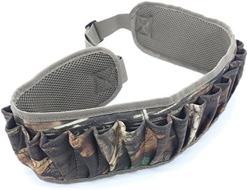 JRui Hunting Buckle Adjustable 18 Round Shotshell Holder Cartridge Belt Bullet Waist Bag Adjustable Waist Pouches