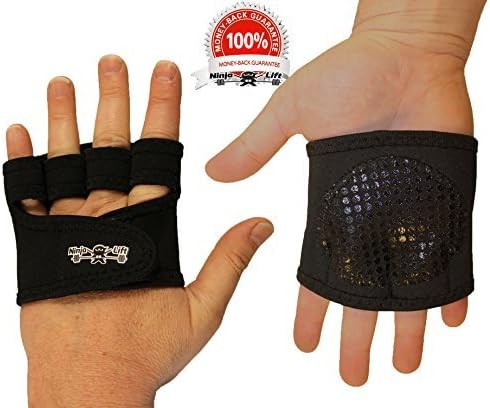 The Ninja Workout Glove, WOD, Callus Guard Workout Gloves, Weightlifting & Cross Training Workouts, Neoprene Padded Gripper or Smooth Palm, Easy On and Off, Quick Transition, Multifunctional