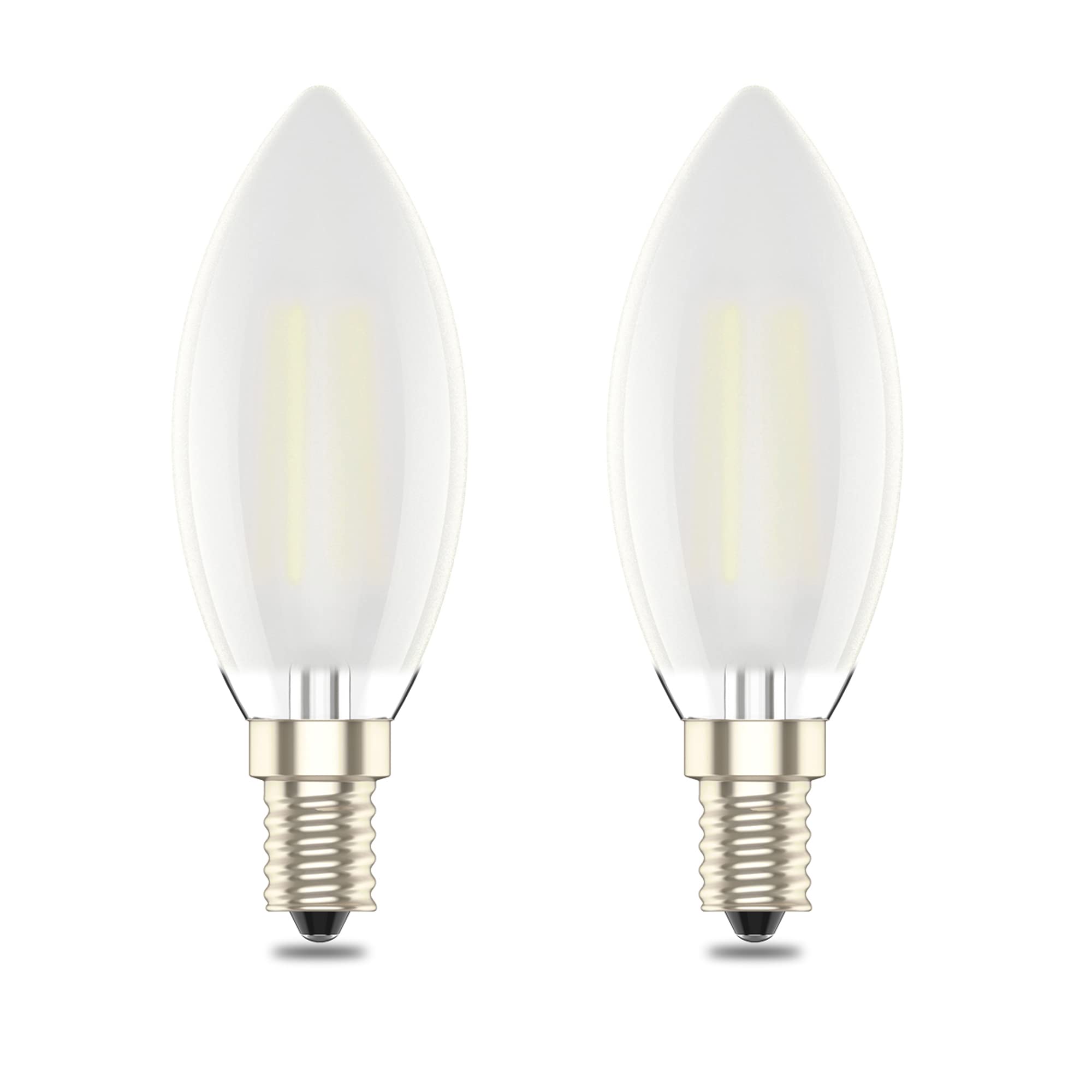 E14 Dimmable Led Candle Bulb,C35 SES Small Edison Screw,4w Equivalent 40w, Warm White 2700K (2, Cool White)