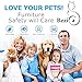 Bezica Four(4) Furniture Protectors from Cats, Cat Scratch Deterrent, Self-Adhesive Protector Pads (18 inches L X 8 inches W), Toughest Scratch Guards for Upholstered Leather and Wood Furniture Door.