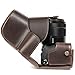 MegaGear Sony Alpha A6500 (up to 16-70mm Lens) Ever Ready Leather Camera Case and Strap, with Battery Access - Dark Brown - MG1015