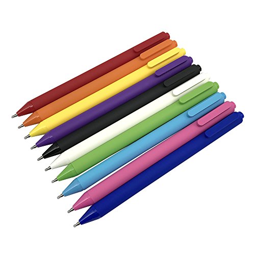 Kaco Gel Ink Pens Retractable Assorted Colors 0.5mm Extra Fine,Pack of