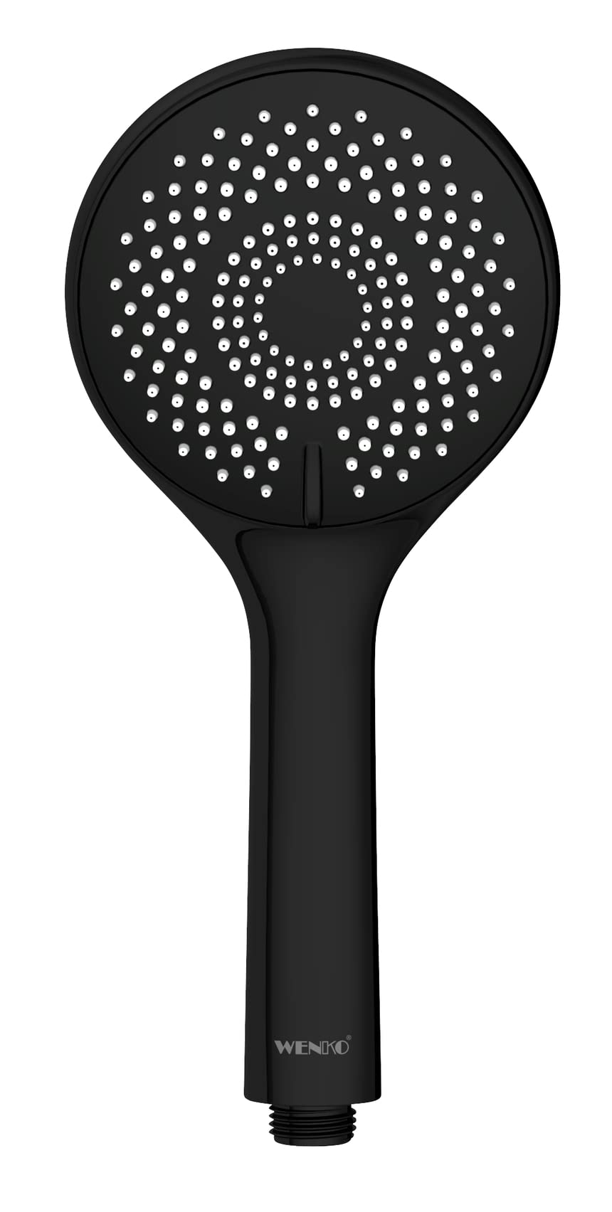 Watersaving Shower Head Matte Black Universal Hand Shower with Water-Saving System and 3 Jet Types