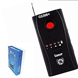 AGPtek® CC308 Anti-Spy Signal Bug RF Detector Hidden Camera Laser Lens GSM Device Finder - Mute Vibration + Beep + LED indicator , Earphone and Charger included