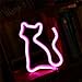 QiaoFei Neon Light,LED Cat Sign Shaped Decor Light,Wall Decor for Christmas,Birthday party,Kids Room, Living Room, Wedding Party Decor(Pink)