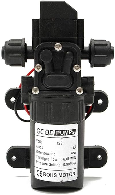 zalati DC 12V Water Pump 6L/min Self Priming 70W 130 PSI for Car Wash