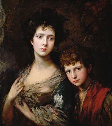 Cutler Miles Elizabeth And Thomas Linley by Thomas Gainsborough Hand Painted Oil on Canvas Reproduction Wall Art. 27x30