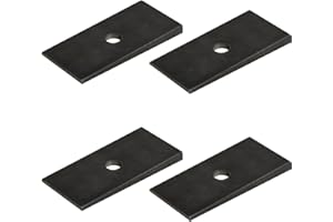 eoere 4 PCS Steel Shim Beveled Washers, 3 Degree Suspension Leaf Spring Shim Kit, Underpinning Wedges, Tapered Wedges, Size: 5" x 2-3/8"