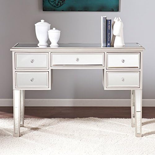 Upton Home Monroe Modern Mirrored Silver Console/Accent Table