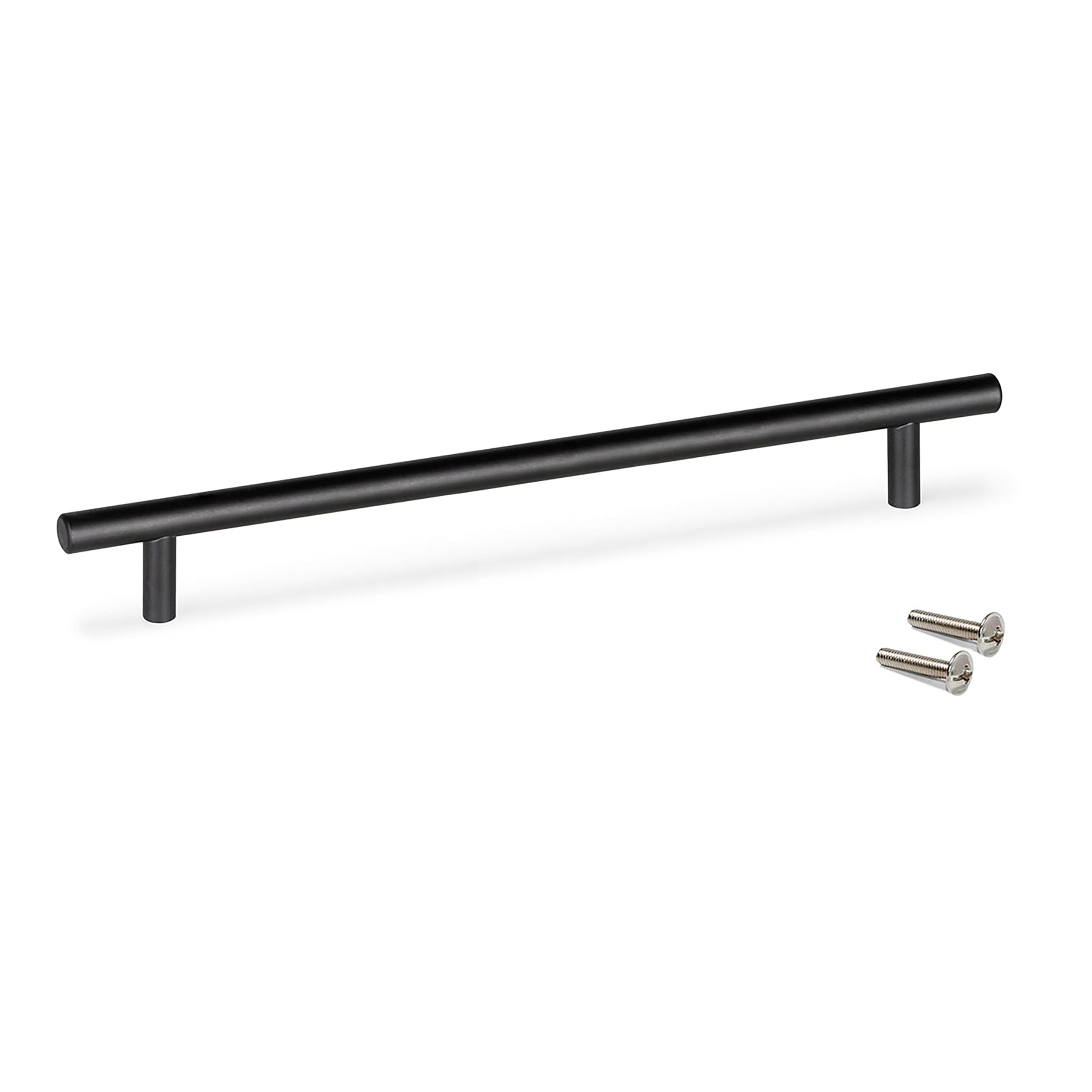 Emuca - Lot of 10 Furniture Handles, L336mm, 256mm Interaxis, Steel, Black Painted