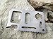 Atalanta 11-function Stainless Steel Survival Pocket Tool - Credit Card Wallet Knife Survival Multitools Utility for Camping or Fishing - Knife, Saw, Bottle Opener, Can Opener