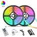 Led Strip Light Kit SMD 5050 32.8 Ft (10m) 300leds RGB 30leds/m 44 Key Ir Controller Color Changing LED Strip Lights with Remote for Home Lighting Kitchen Bed Flexible Strip Lights for Bar Home Decora