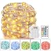 Asmader LED Fairy Lights, Battery Powered Multi Color Changing String Lights with Remote Control Waterproof Decorative Silver Wire Lights 16ft 50LEDs for Bedroom,Patio,Indoor,Party,Garden,16 Colors
