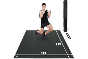 WF Athletic Supply Premium Large Exercise Floor Mats, 7 MM Workout Mats for Home Gym Thick, Heavy-Duty Floor Mat for Gym, Cardio, Weightlifting, Exercise Equipment, Shoe-Friendly