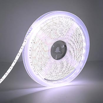 XUNATA 3014 LED Strip Light 204LEDs/m Waterproof Flexible LED Lights White 12V 5m (Waterproof IP65)