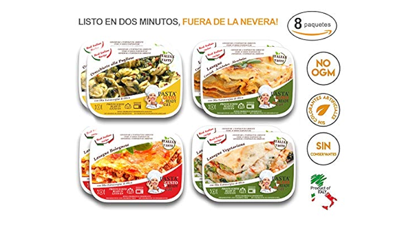 Comida Lista Microondas Orecchiette Lasagna Bolognese Lasaña ...