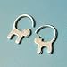Julie's Jewelry Small fresh S925 silver star who meow cat tail drawing hypoallergenic Earrings