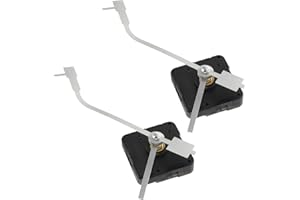 NUOBESTY 2 Sets Quartz Wall Clock Movement Mechanism with Silver Hands for Vinyl Record Repair Kit, Silent