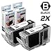 LD Compatible Ink Cartridge Replacement for Canon PGI5Bk 0628B002 (Pigment Black, 2-Pack) Compatible with Canon PIXMA iP4200 iP5200 iP5200R MP500 MP800 MP800R MP830 MP950 MP510 MP600 MP810 iP4300
