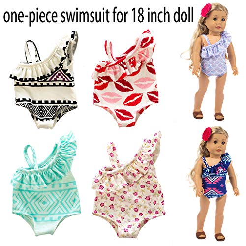 Fiaya Easter Cute One-Piece Swimsuit Clothes Girl Toy for 18 inch Doll Accessory Girl's Toy (Multicolor C) - Thumbnail 3