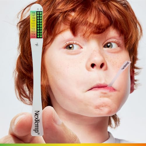 NexTemp® Go Oral Disposable Thermometers, Accurate Fast Read Temperature Thermometer in 10 Seconds, Hygienic, Use Anytime Anywhere for Adults, Kids, Travel, Home or First Aid Kit, Fahrenheit,12-Pack