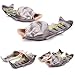 3 colors Fish slippers Beach Shoes Pool Non-slip Sandals Creative Hand painted Fish Slippers Men and Women Casual Shoe Beach and home use (Silver, woman (11-12) / Male (10-11))