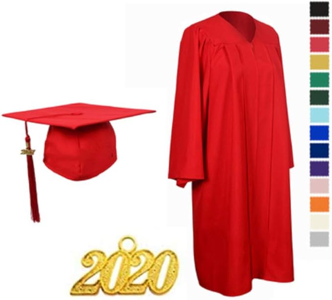 Toga De Graduación Adulto Birrete 2020 Universidad Unisex Para Soltero/Escuela Secundaria Túnica