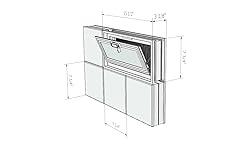 1608 Hopper Vent Window for Glass