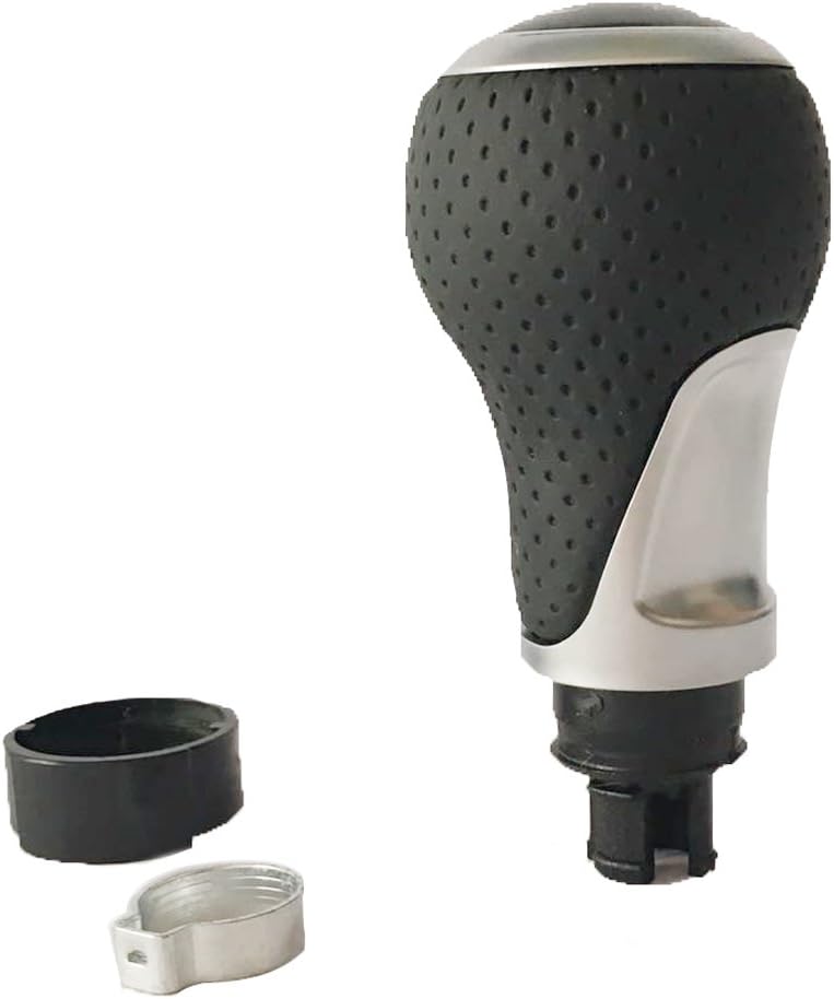 Gear Shift Knob 5 Speed 12345R with Genuine Leather Chrome Ring