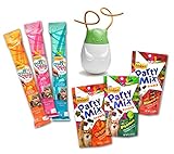 Purina Friskies Cat Treats, Pull 'n Play Toy and Treat Variety Pack - 7 Total Items (1 Wobbert Wobble Toy, 3 Friskies Party Mix Crunch Treat Flavors, & 3 Pull 'n Play Snack Tender String Snack Flavors)