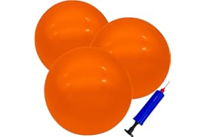 GCQJOQ 3 Pcs 9 Inch Inflatable Bouncy Balls with Hand Air Pump for Indoor Outdoor Play Balls