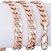 Trendsmax 10mm Mens Chain Curb Cuban Link Rose Gold Plated Necklace w Lobster Clasp 18-36inch