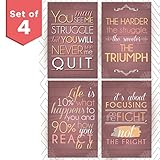 Throwback Traits Motivational Inspirational Fighter Quotes Posters. Motivational Wall Art and Wall Decals. Great Home or Office Decor. Cancer Awareness and Courageous Posters. Set of Four 11x17”