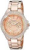 Akribos XXIV Women's AK789RG Multifunction Swiss Quartz Movement Watch with Rose Gold Dial and Bracelet