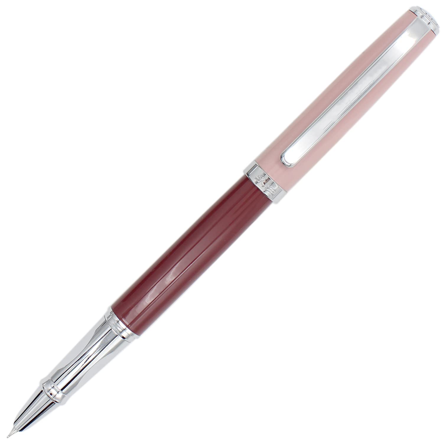 Gullor Morandi Colorful Metal Fountain Pen, Ink Converter Pen, Fine Nib, Red