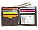 Big Skinny Men's World Leather Bi-Fold Slim Wallet, Holds Up to 35 Cards, Brown