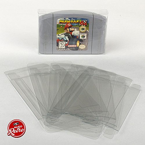 N64 Cart Plastic Case Sleeves Protectors - 25 Pieces Nintendo 64 Storage Box Video Game Display - Scratch Resistant - Dust Proof