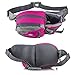 Waist Pack Fanny Pack Bum Bag Hip Pack Running Bag Waist Bag Running Belt Sack Water Resistant with Bottle (Not Included) Holder for Hiking Camping Dog Walking nylon fabric Purplish-Red, by LC Prime