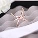 Redbarry Trendy Cross X Shaped Mid Finger Rings Engagement Wedding Band with Tiny CZ Paved, ( 3 Colors )