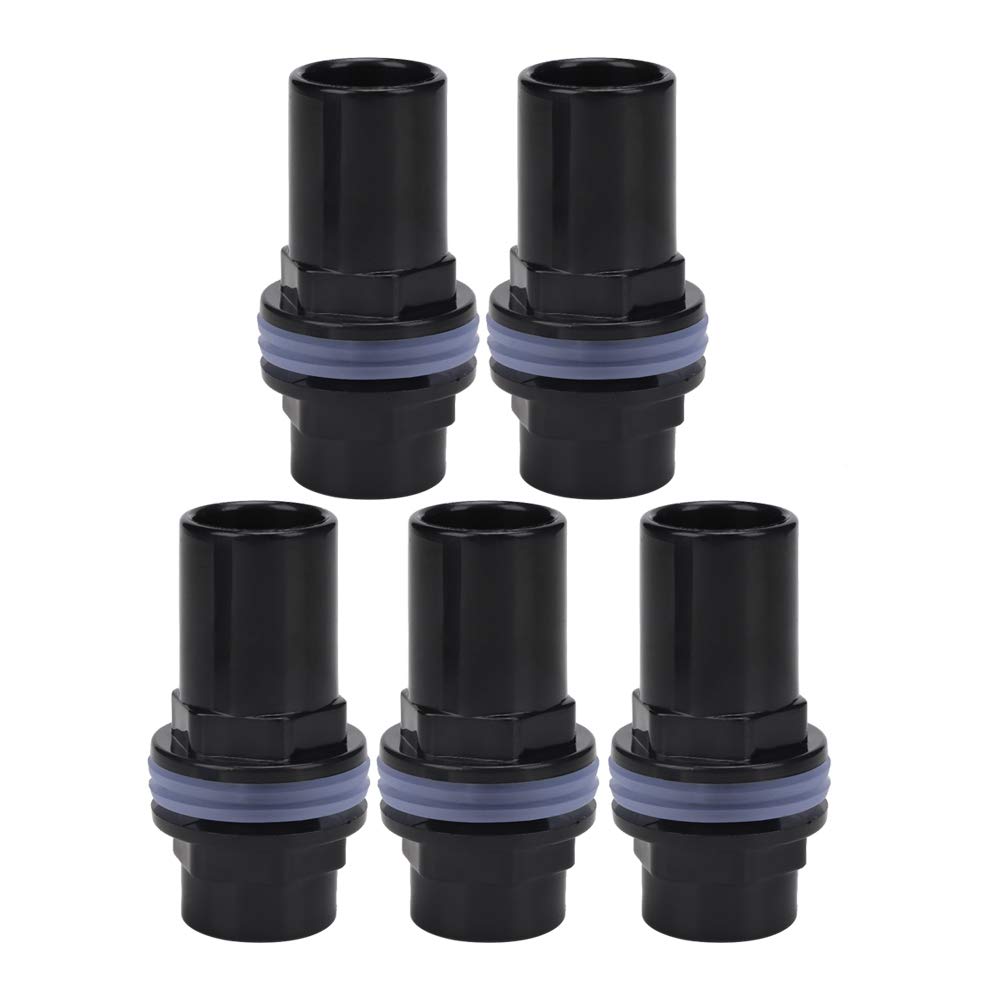 Tnfeeon 5Pcs/set Aquarium Pipe Connector, PVC Fish Tank Filter Water Pipe Joint Straight Tube Connector Fish Tank Accessories (32mm)