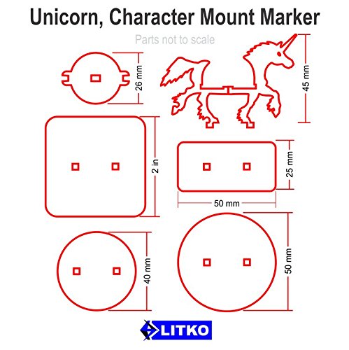 Unicorn, Character Mount Marker, White , 50mm Base (1)