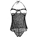 ZILucky Women Sexy Cupless Babydoll Lingerie With G-String Crotchless Panties