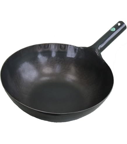 Amazon.com: Yamada Kogyosho One-Handed Wok, Iron, Handle, Wooden