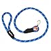 ZippyPaws Climbers Rope Heavy Duty Dog Leash - Thick Leashes for Large Breed Dogs, Durable 2/3'' Climbing Rope, 6 Feet Long, Comfortable Woven Design, Tested Strength Over 3000 lbs - Blue