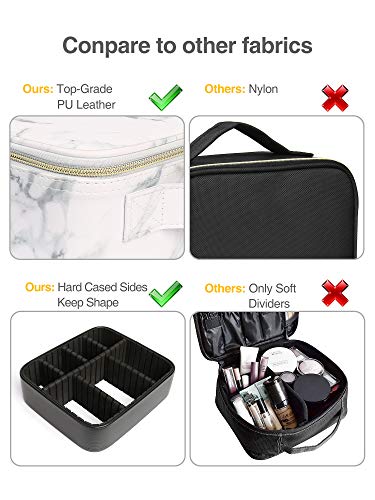 Luxtude Travel Makeup Bag Makeup Case Cosmetic bag, 2-Layer 10.4” Large PU Leather Make up bag Portable Professional Makeup Train Case Cosmetic Artist Storage Organizer with Dividers for Women, Marble 8 Luxtude Travel Makeup Bag Makeup Case Cosmetic bag, 2-Layer 10.4” Large PU Leather Make up bag Portable Professional Makeup Train Case Cosmetic Artist Storage Organizer with Dividers for Women, Marble